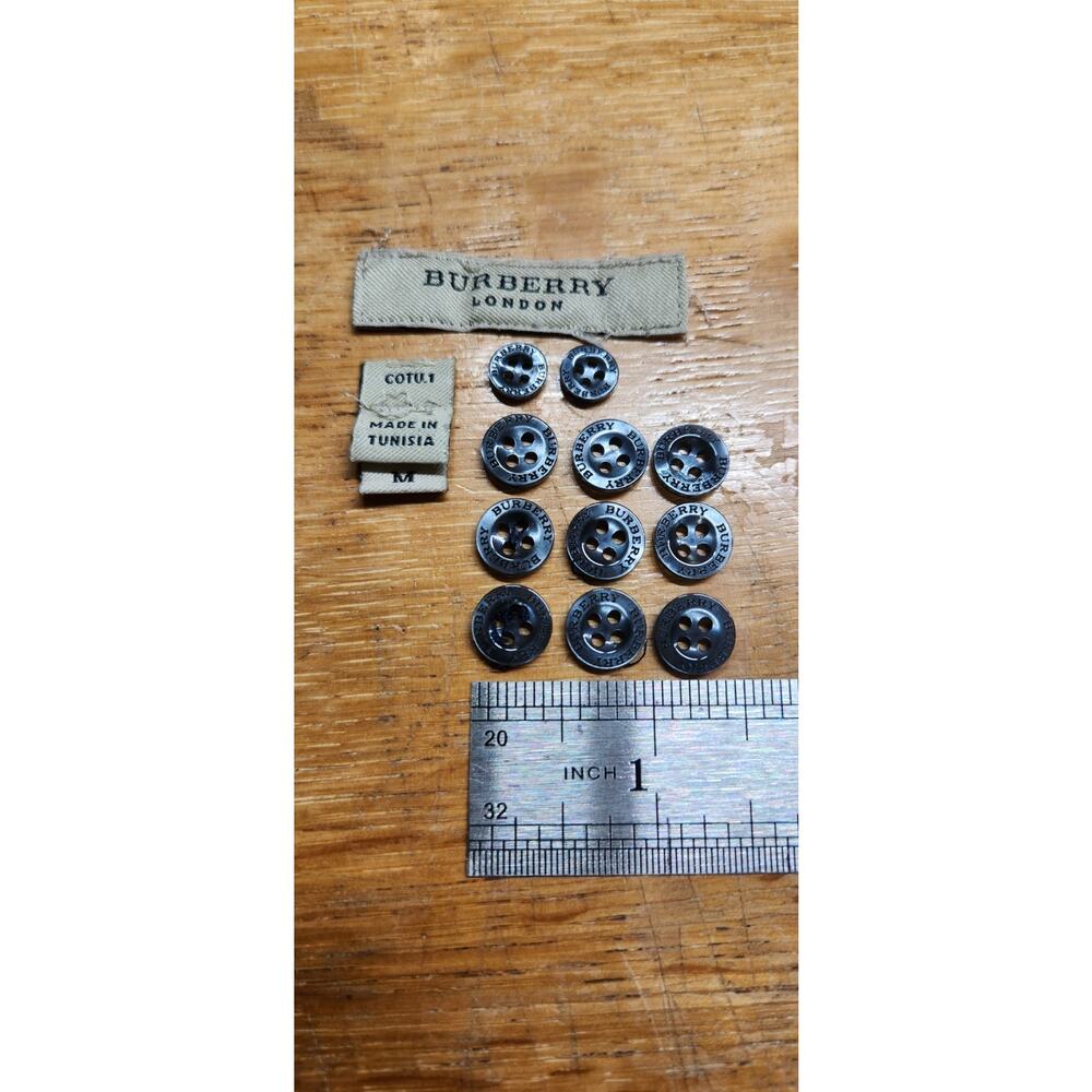 Burberry London Authentic Black Button Replacement Repair 9-10mm 2-9mm + Labels